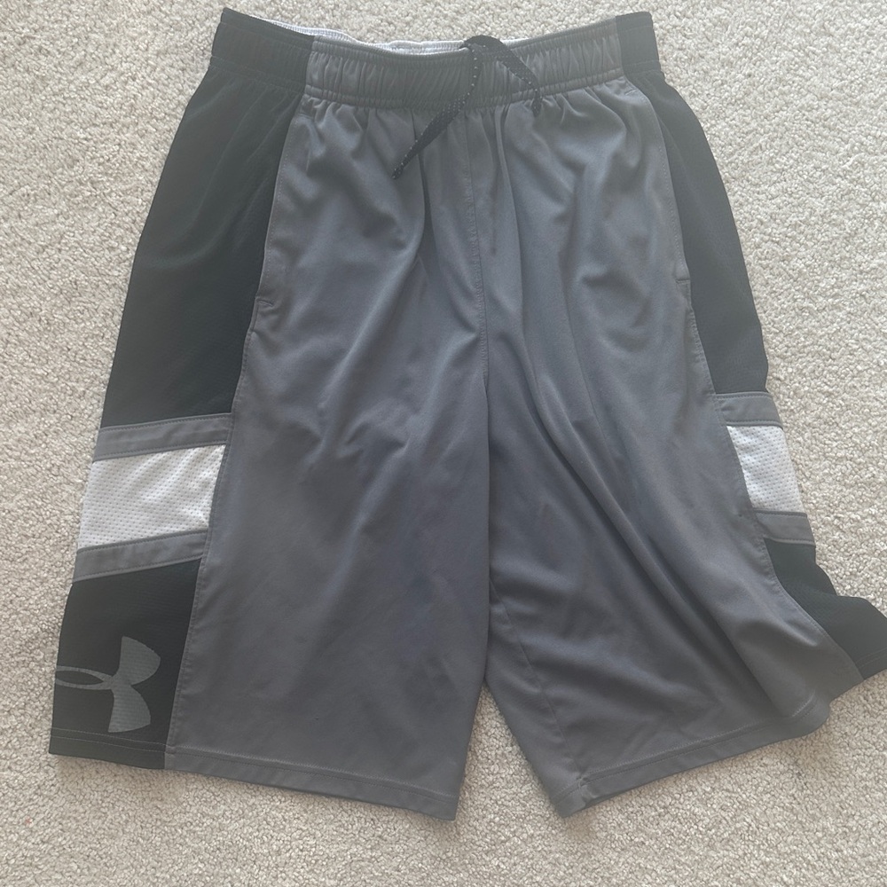 Under Armour Kids Gray and Black Shorts